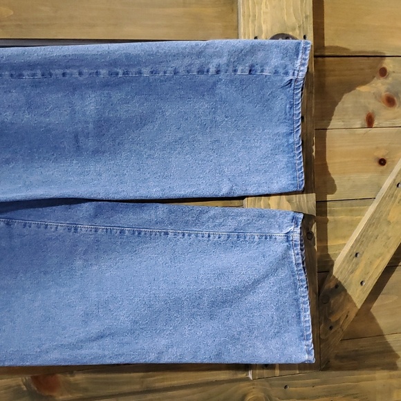 WIDE LEG DENIM BLUE JEANS SIZE 12 - Picture 3 of 7